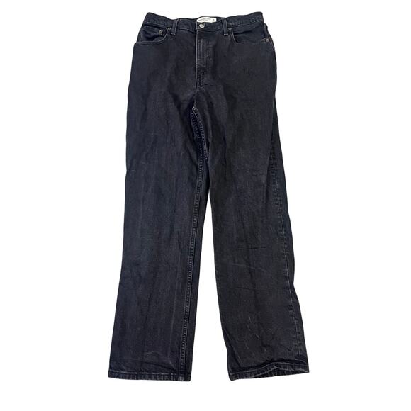 Abercrombie The 90’s Straight Ultra High-Rise Women’s 10R Saturated‎ Black - Picture 1 of 10